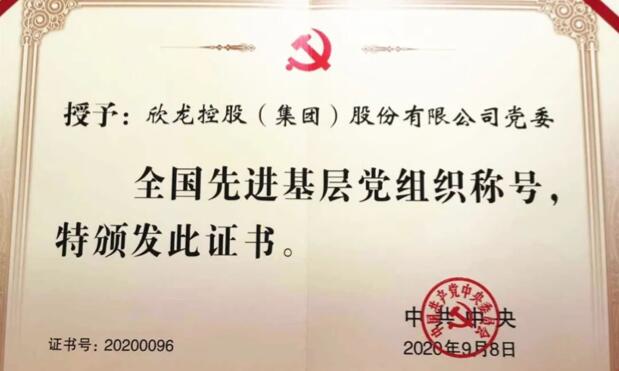 【動(dòng)態(tài)新聞】表彰！欣龍控股榮獲兩項(xiàng)國家級重要榮譽(yù)